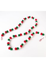 PAPYRUS® Holiday Pom Poms Banner Red White Green 79 inch