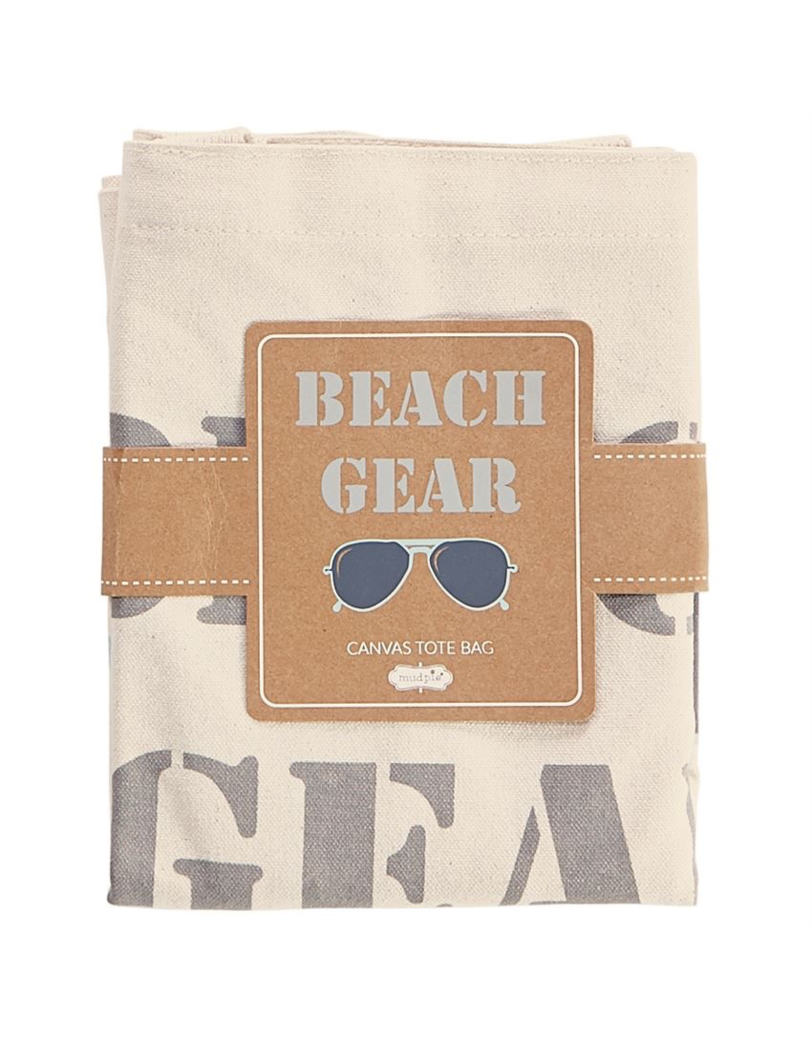 Mud Pie Canvas Beach Tote Bag w Handles - Beach Gear