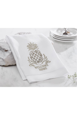 Mud Pie Pineapple French Knot Towel w Welcome Home