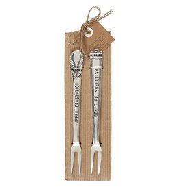 Mud Pie Seafood Fork Set w Upper Crustation - Don’t Be Shellfish