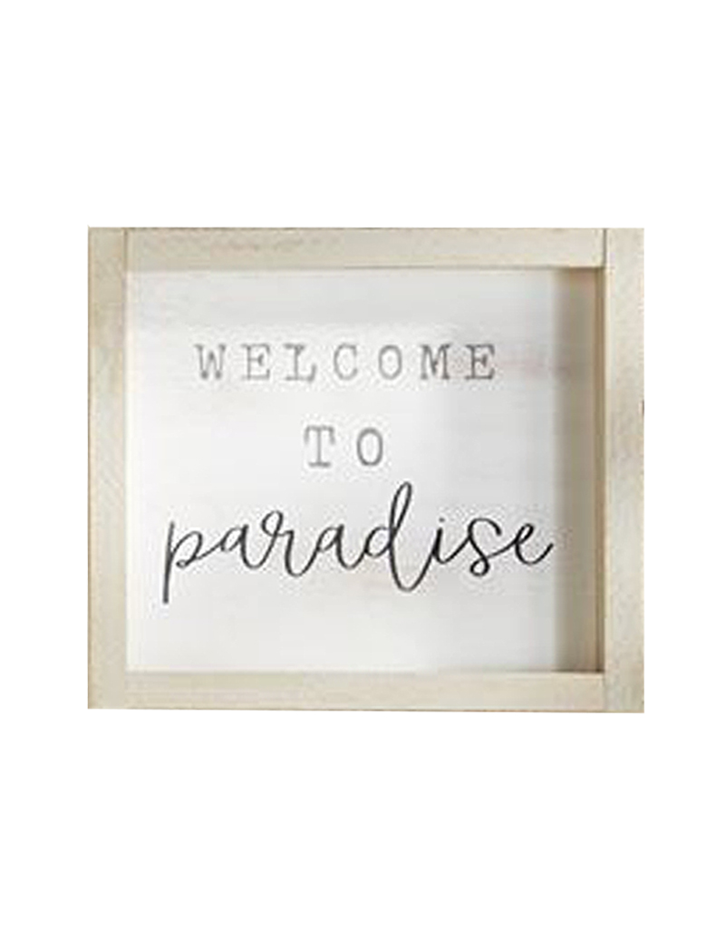 Mud Pie Small Beach House Framed Wall Plaque w Welcome to Paradise Digs N  Gifts
