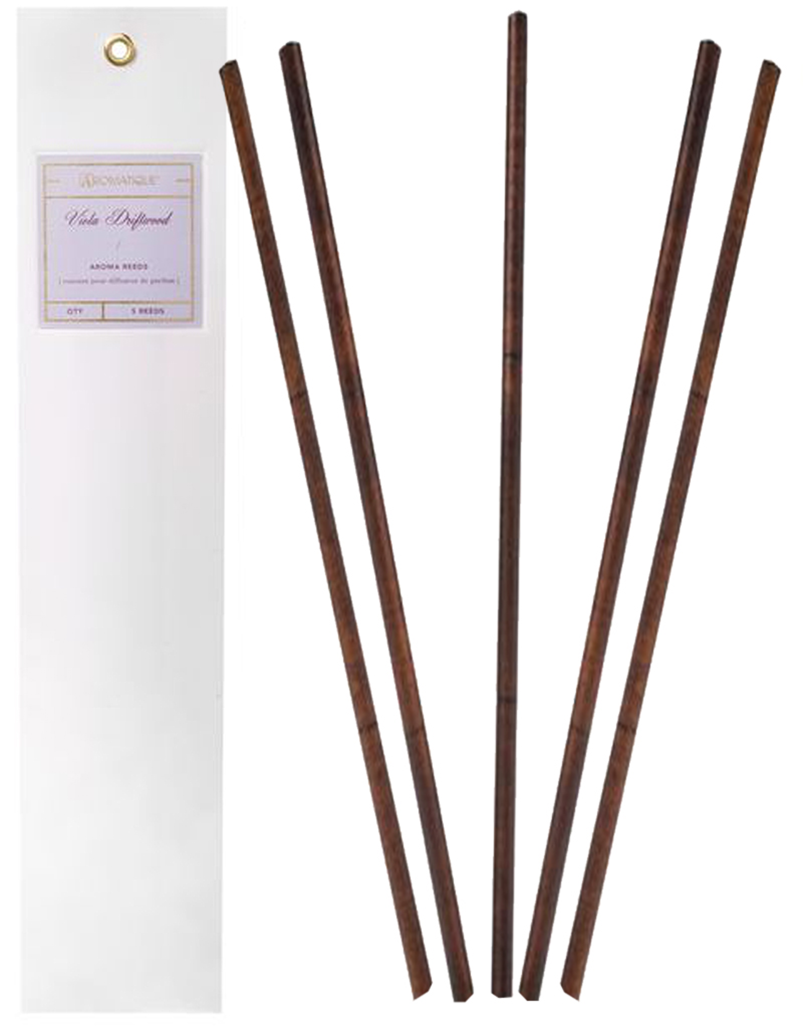 Aromatique Viola Driftwood Aroma Reeds 5 Pre-Fragranced Reeds