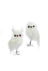 Kurt Adler White Hanging Owl Ornaments Set of 2