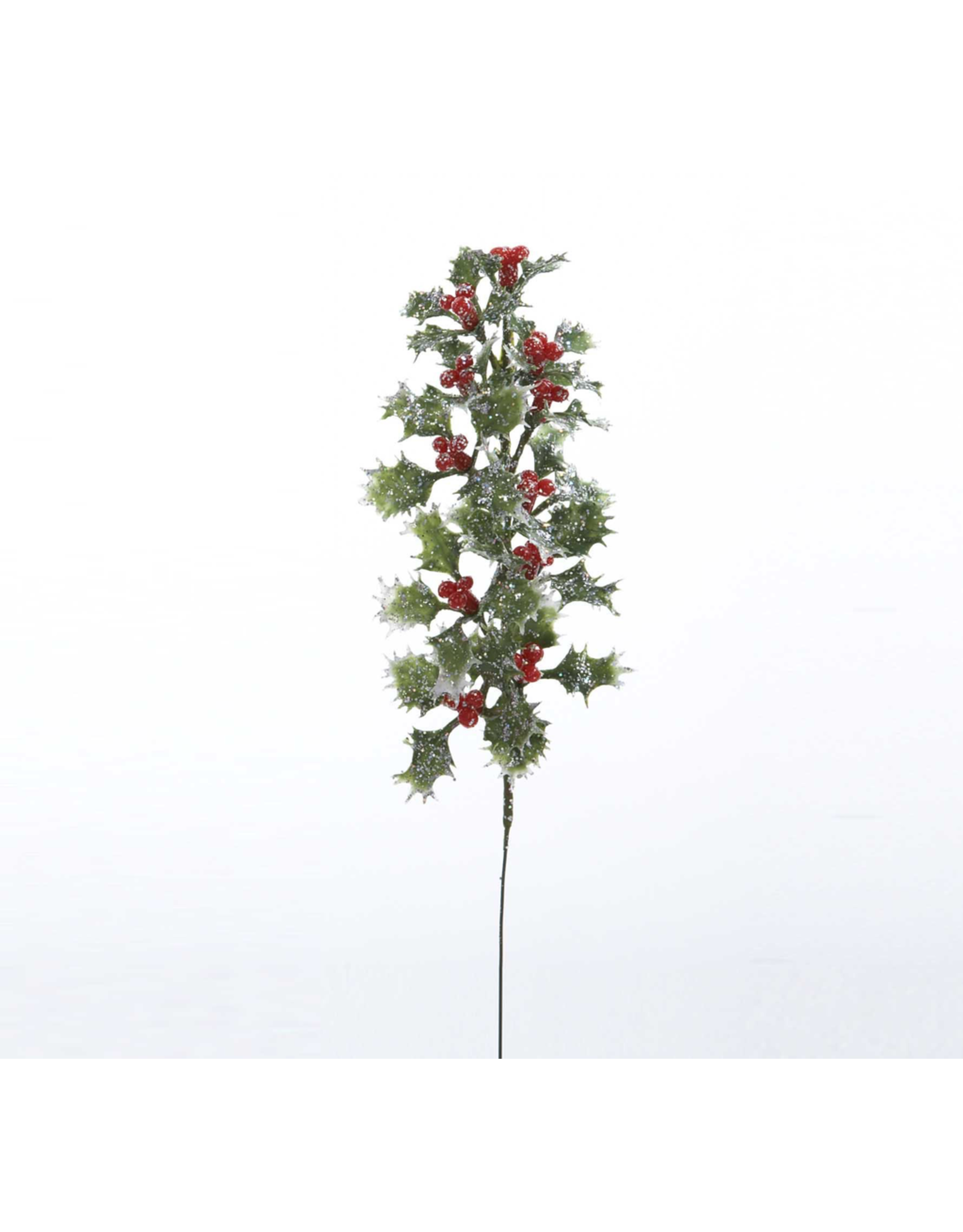 Kurt Adler Mini Holly Spray Pick 3 inch Christmas Flowers Floral Decor