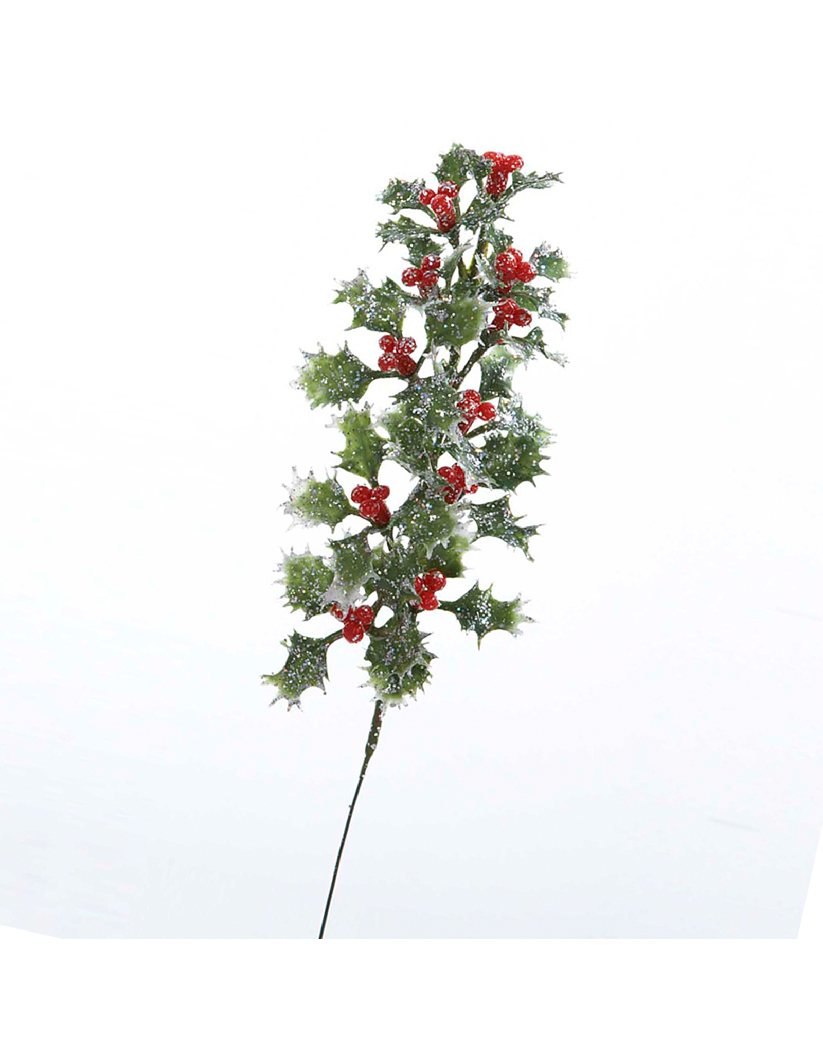 Kurt Adler Mini Holly Spray Pick 3 inch Christmas Flowers Floral Decor