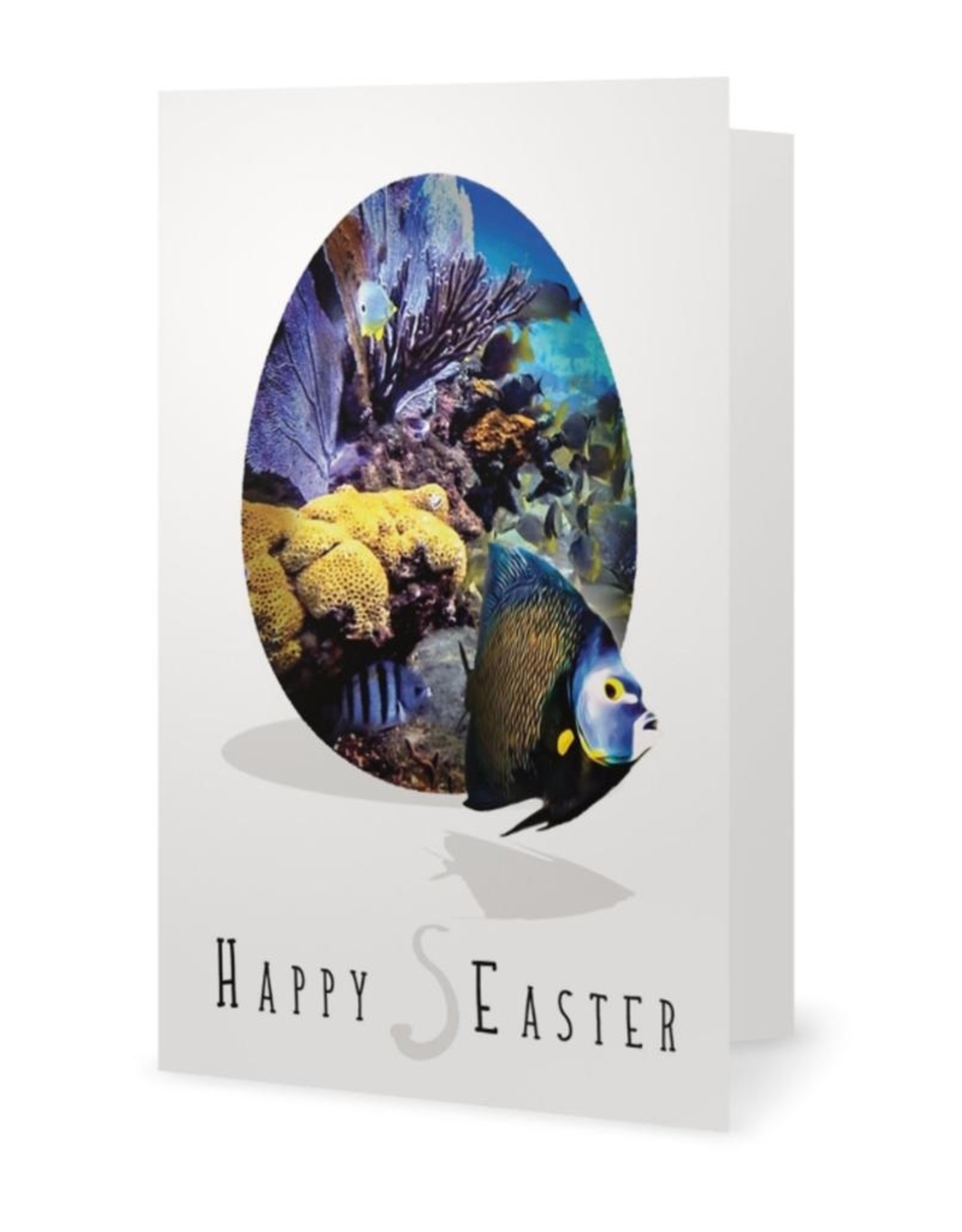 By The Seas-N Greetings Easter Card Happy s-Easter Sending Hugs and Happy Fishes