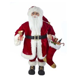 Kurt Adler Large Santas KSA Kringles Red Standing Santa 36 Inch