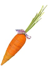 DIGS-N-GIFTS Carrot Decoration Large Rattan 2 Tone Carrot 24L inches