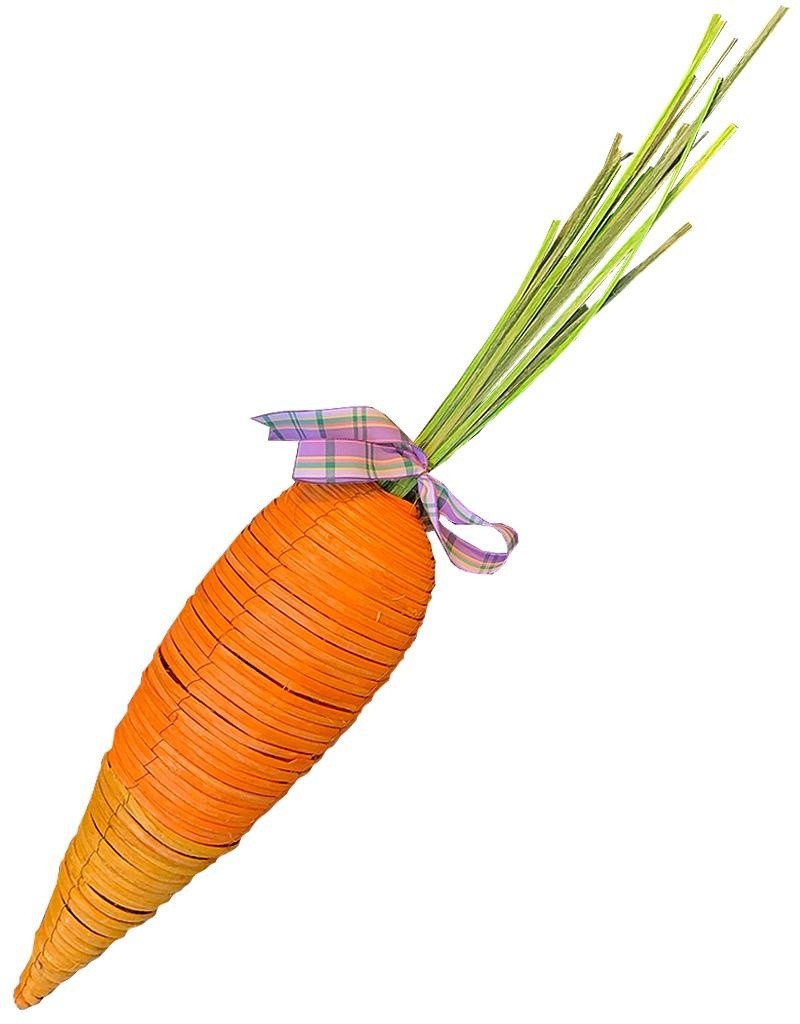 Digs Carrot Decoration Large Rattan 2 Tone Carrot 24l Inches Digs N Gifts