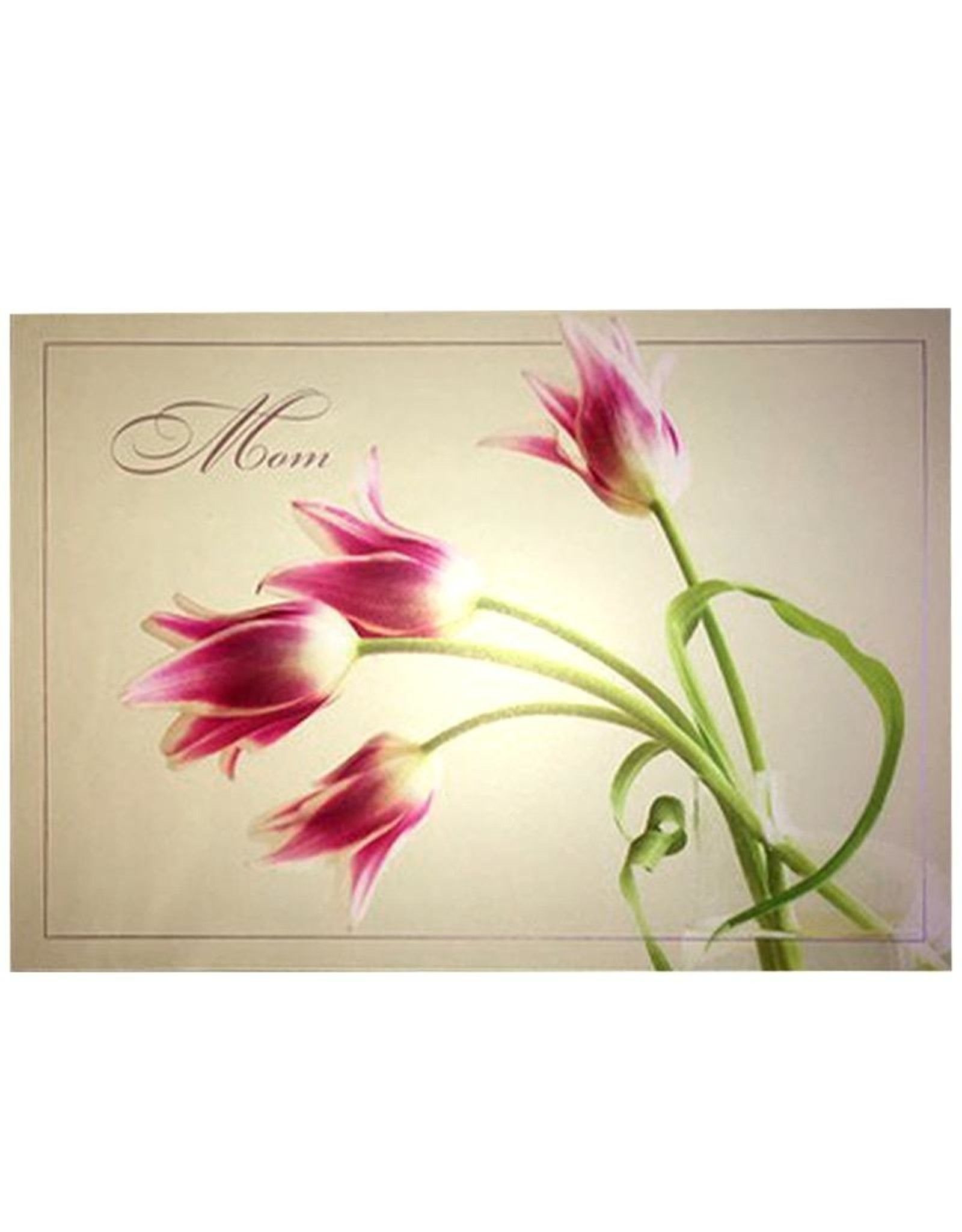 Mothers Day Card With Tulip Flowers