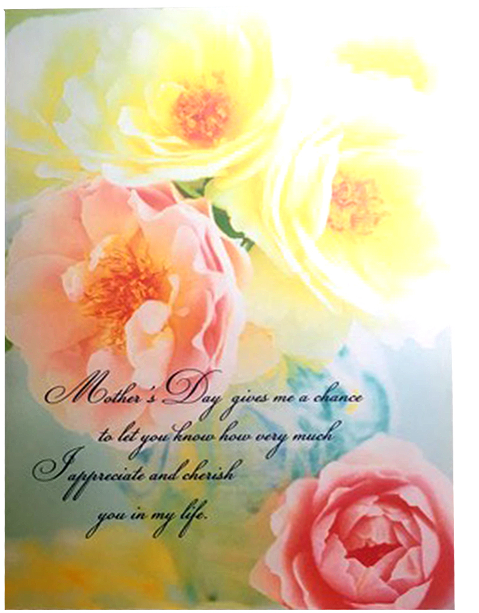 Mothers Day Card With Flowers For Mom.