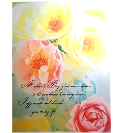 Mothers Day Card With Flowers For Mom.