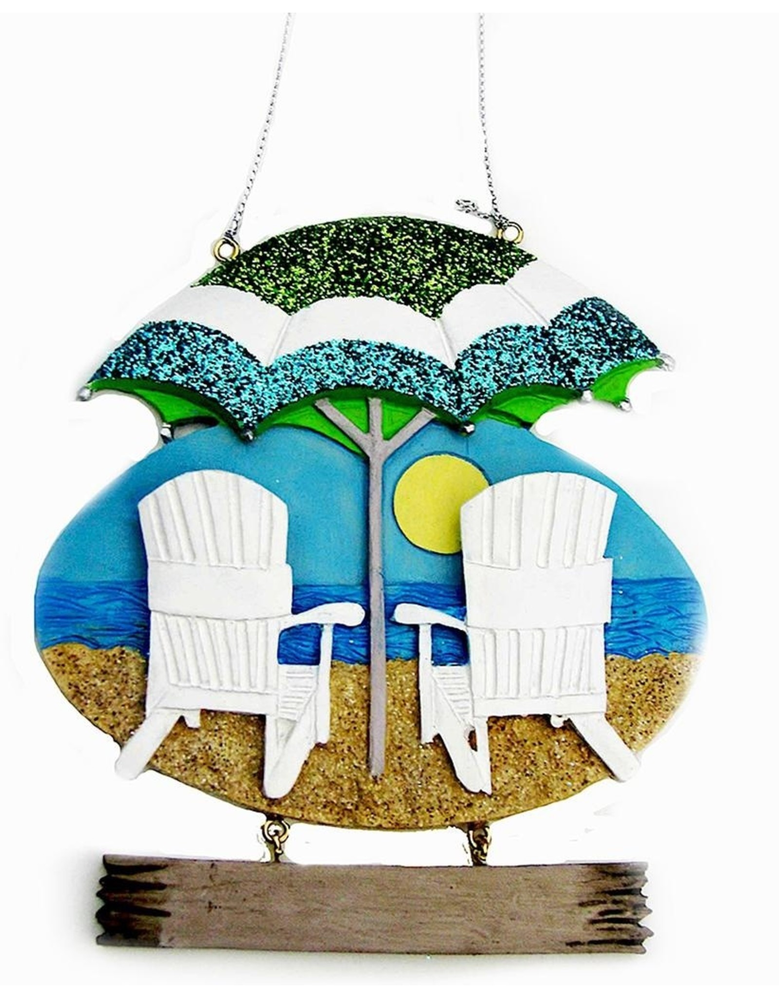 Kurt Adler Beach Chair Christmas Ornament For Personalization