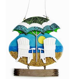 Kurt Adler Beach Chair Christmas Ornament For Personalization