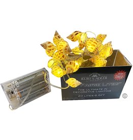 Kurt Adler Shell Fairy Lights 20 Light Set Battery-Operated Babylon Shells