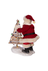 Kurt Adler Fabriche Santa With Lighted Christmas Tree Table Figurine