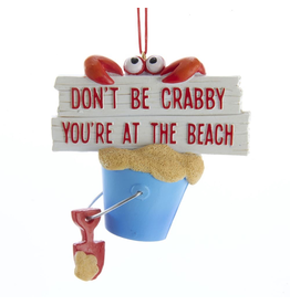 Kurt Adler Crab On Bucket Ornament Dont Be Crabby Youre At The Beach