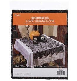 Darice Halloween Spider Web Lace Tablecloth 27x43 Inch
