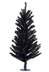 Kurt Adler Black Christmas Tree 18 inch Un-Lit Miniature Black Tree