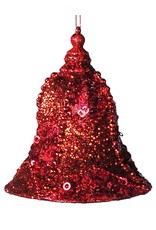 Katherine's Collection Red Encrusted Bell Christmas Ornament SM 5x3.75 Inch