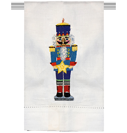 Peking Handicraft Christmas Hand Towel Nutcracker W Star Guest Towel