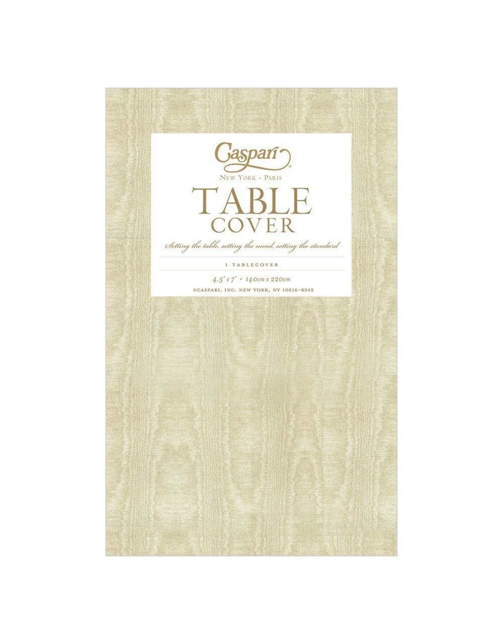 Caspari Moire Printed Paper Linen Table Covers In Gold