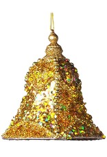 Katherine's Collection Gold Encrusted Bell Christmas Ornaments LG 6.5x5.5 Inch