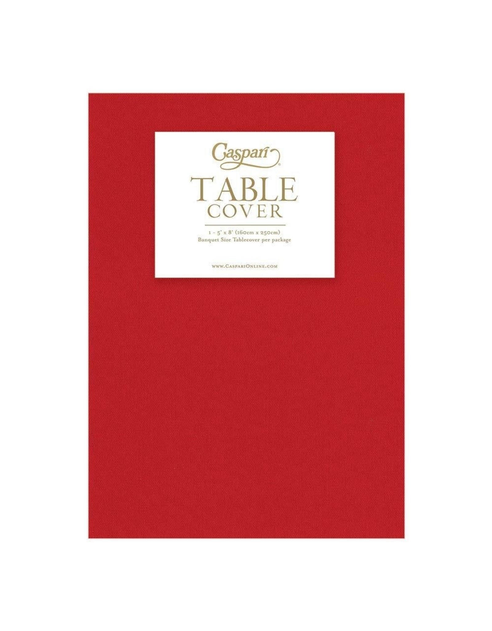Caspari Paper Linen Solid Table Covers In Red