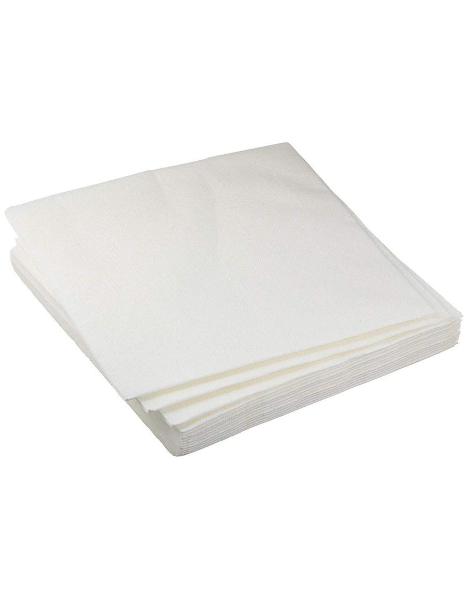 Caspari Paper Linen Cocktail Napkins 15pk Solids White