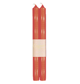 Caspari Crown Candles Tapers 10 inch 2pk Spice Red