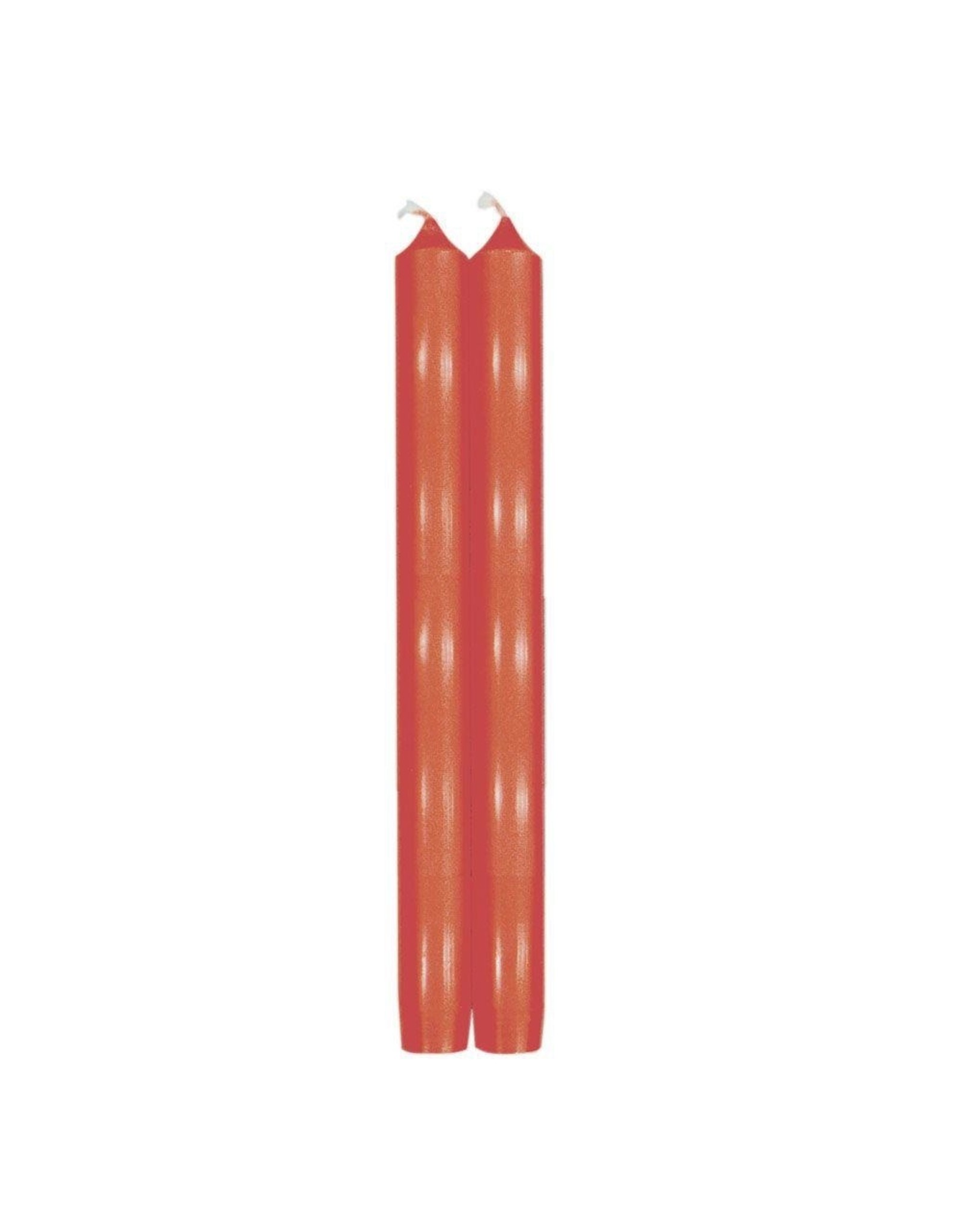 Caspari Crown Candles Tapers 10 inch 2pk Spice Red