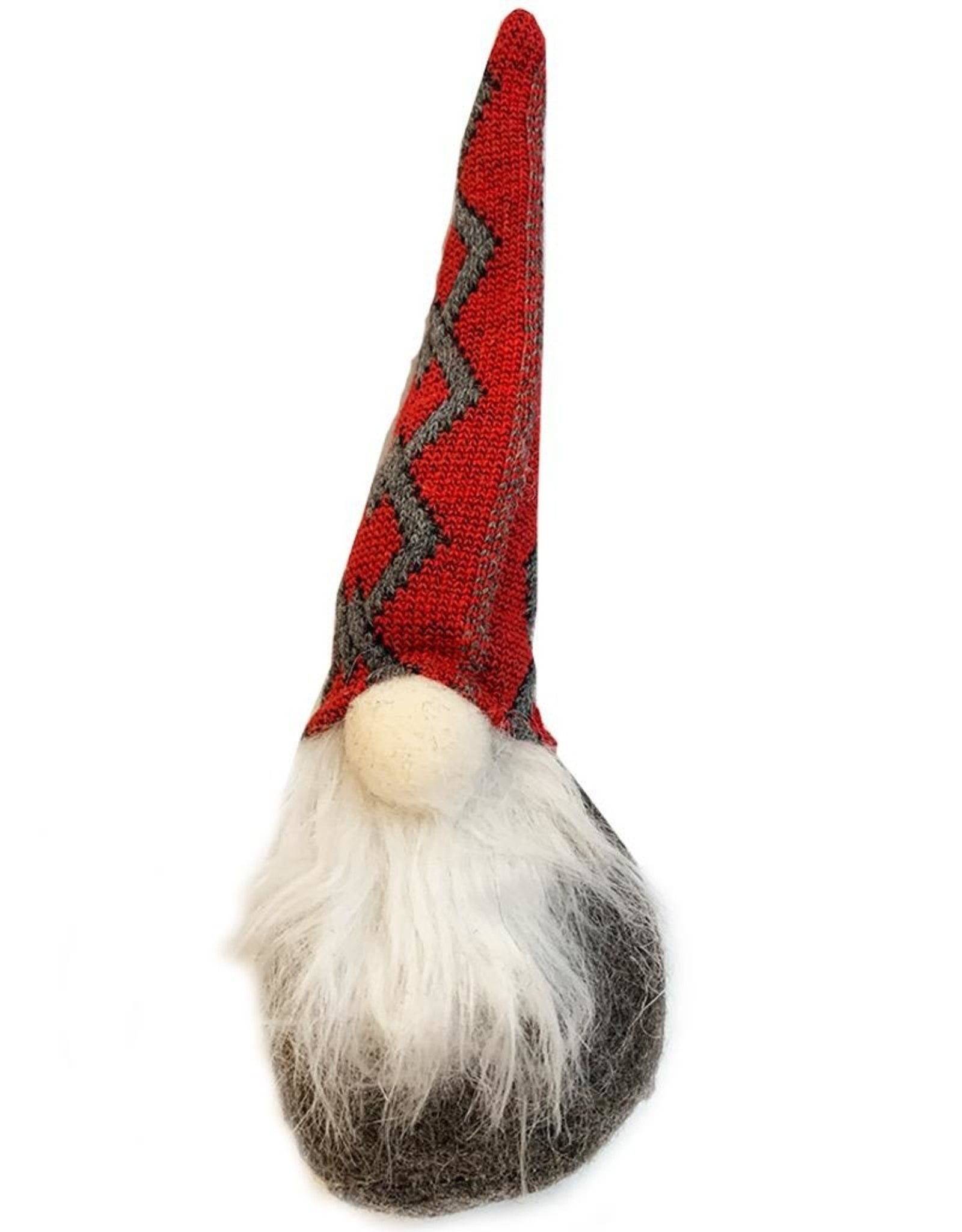 Darice Christmas Gnomes Ornament 7.87H Red Hat On Gray Body