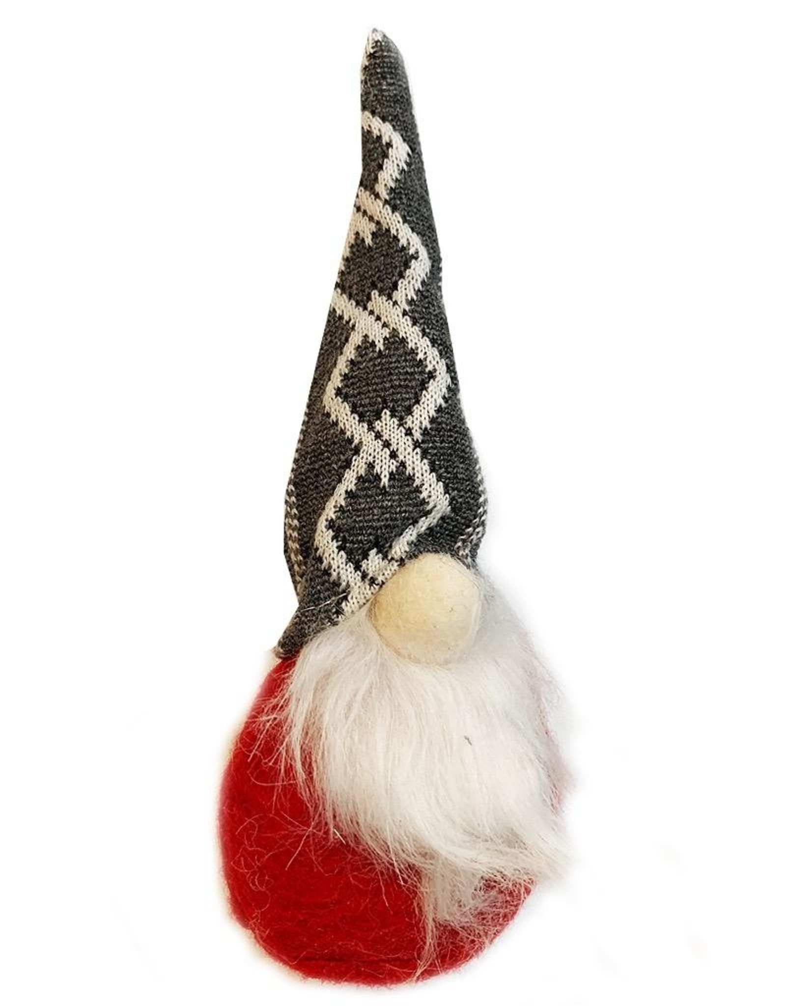 Darice Christmas Gnomes Ornament 7.87H Gray Hat On Red Body