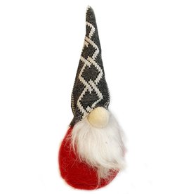 Darice Christmas Gnomes Ornament 7.87H Gray Hat On Red Body