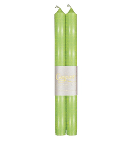 Caspari Crown Candles Tapers 10 inch 2pk Spring Green