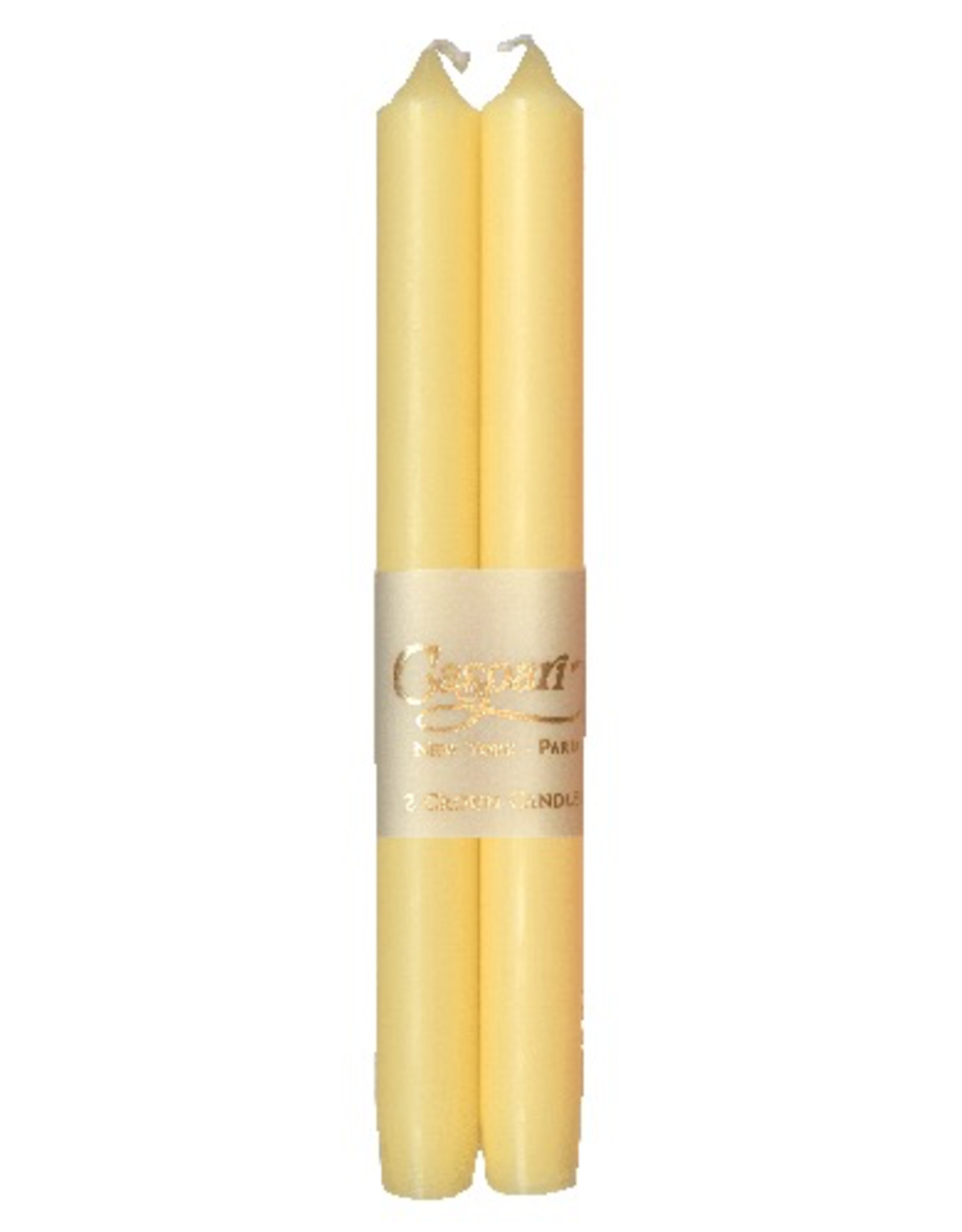 Caspari Crown Candles Tapers 10 inch 2pk Yellow