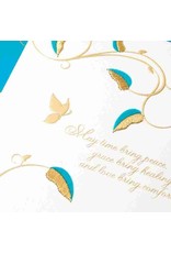 PAPYRUS® Sympathy Card Teal Flock And Gold Embroidery
