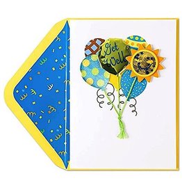 PAPYRUS® Get Well Card Green and Blue Cheery Balloons