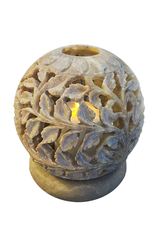 Et Al Designs Carved Sphere Tea Light Holder SM 3.5Dia