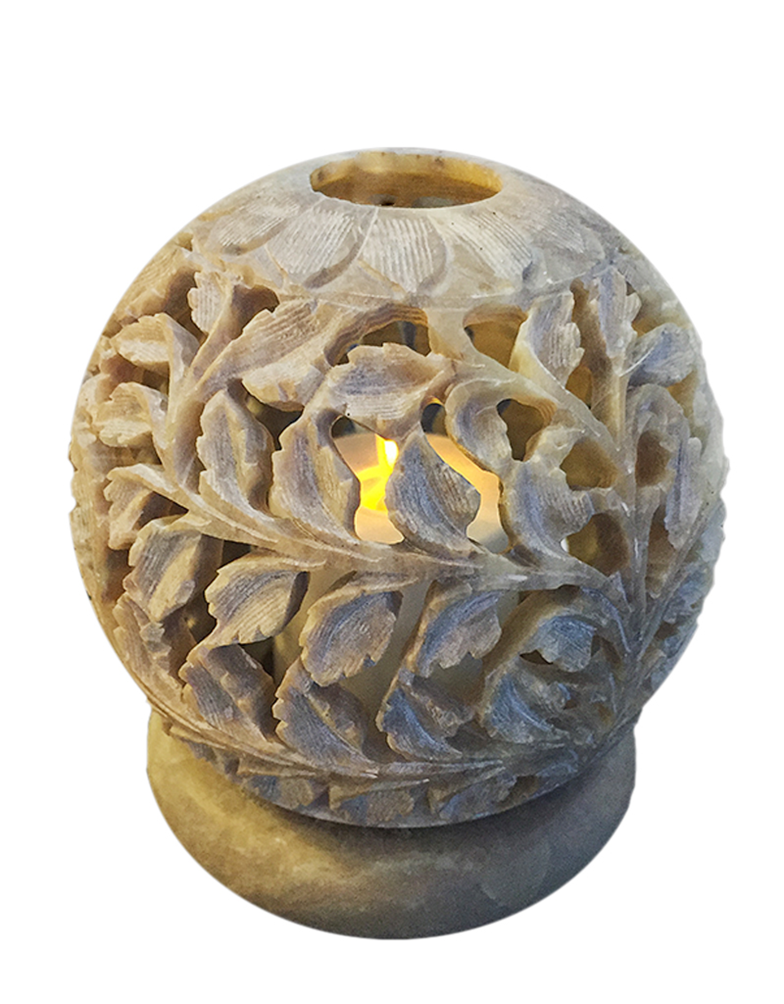 Et Al Designs Carved Sphere Tea Light Holder SM 3.5Dia