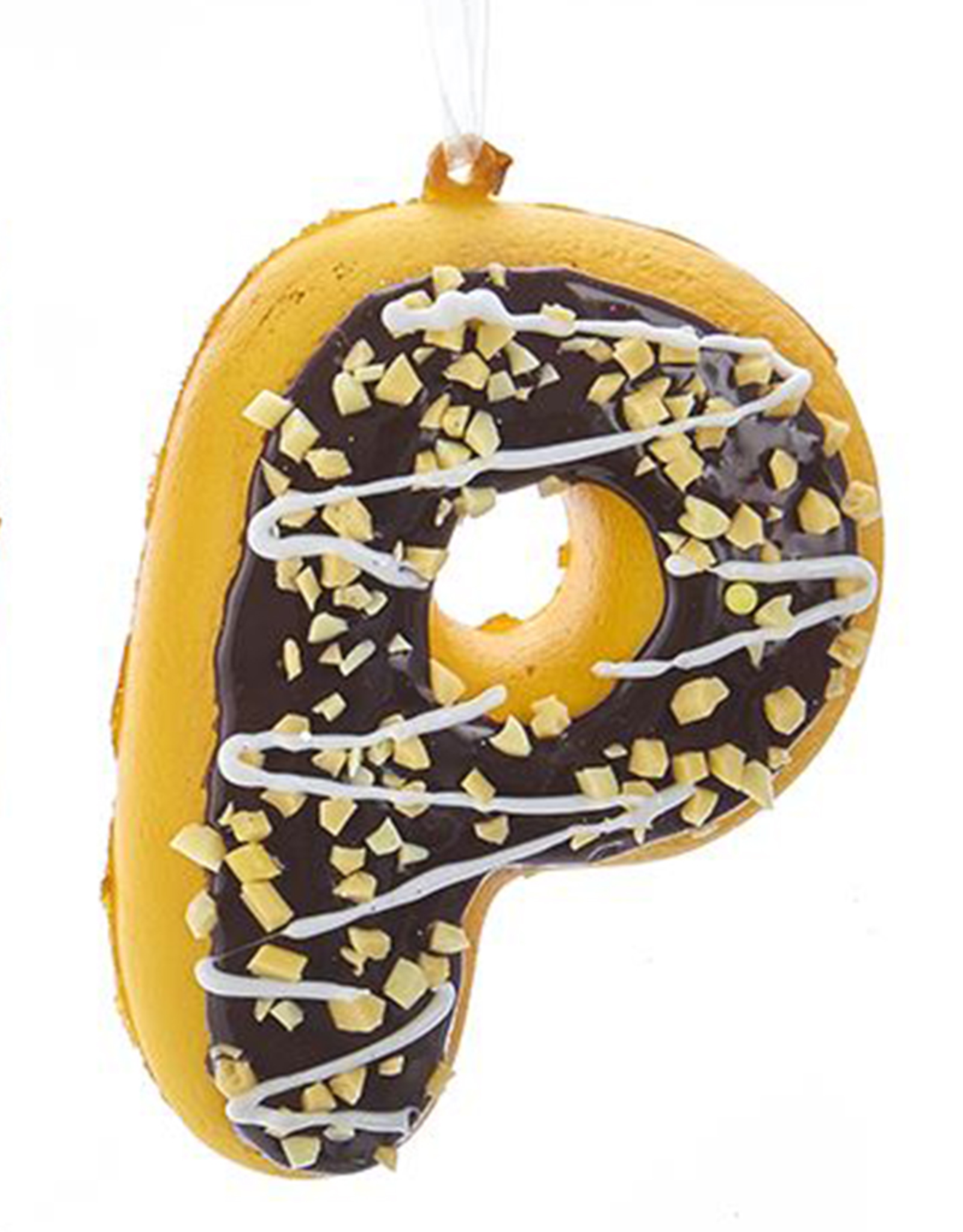 Kurt Adler Squeezable Donut Letter Ornament Initial P