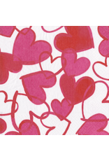 Caspari Valentines Love Paper Cocktail Napkins 20pk Painted Hearts