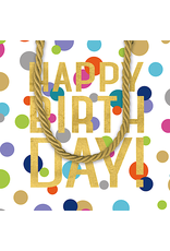 Caspari Happy Birthday Gift Bag 5x4x5