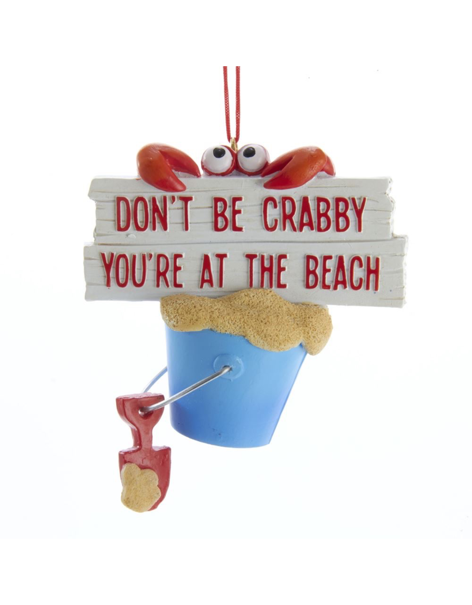 Kurt Adler Crab On Bucket Ornament Dont Be Crabby Youre At The Beach