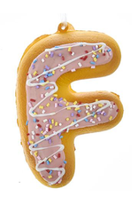 Kurt Adler Squeezable Donut Letter Ornament Initial F