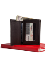 Trifold Leather Wallet In Brown