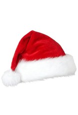 Kurt Adler Christmas Santa Hats Red And White Fur Cuff W Pom-Pom