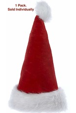 Kurt Adler Christmas Santa Hats Red And White Fur Cuff W Pom-Pom