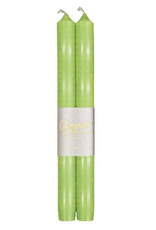Caspari Crown Candles Tapers 10 inch 2pk Spring Green