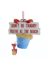 Kurt Adler Crab On Bucket Ornament Dont Be Crabby Youre At The Beach